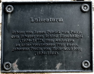 Informationsschild am Luisenturm